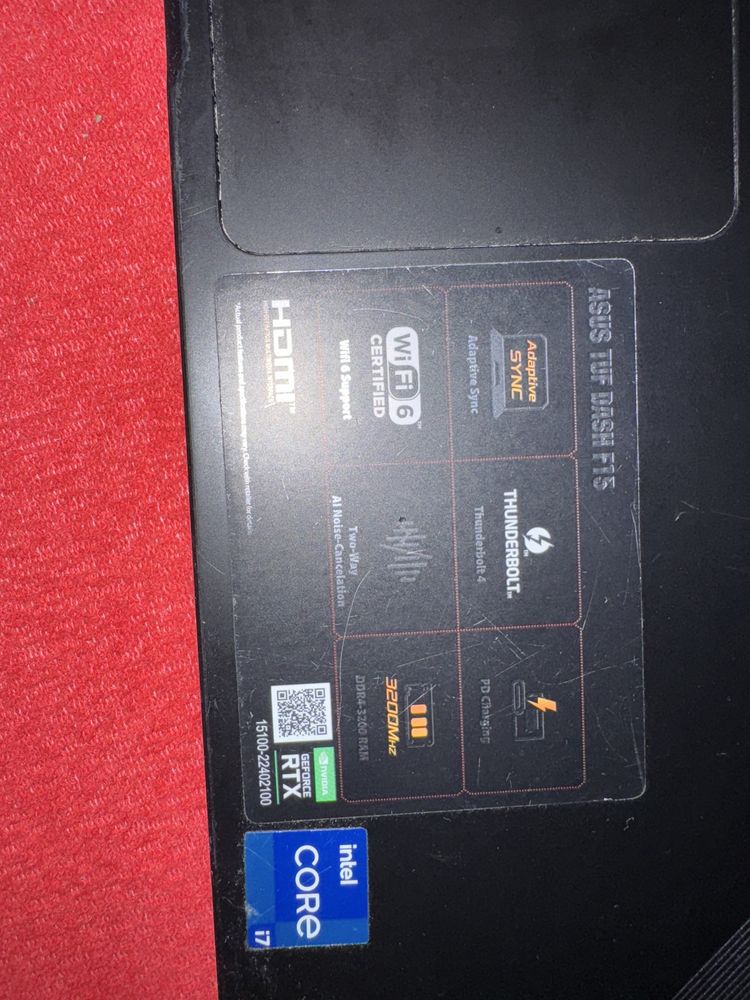 ASUS TUF Dash F15 i7-11370H, 16GB, 512 RTX3070