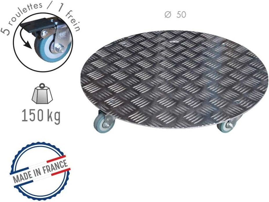 Okrągła Aluminiowa Podstawka do Roślin Louis Moulin 50 cm