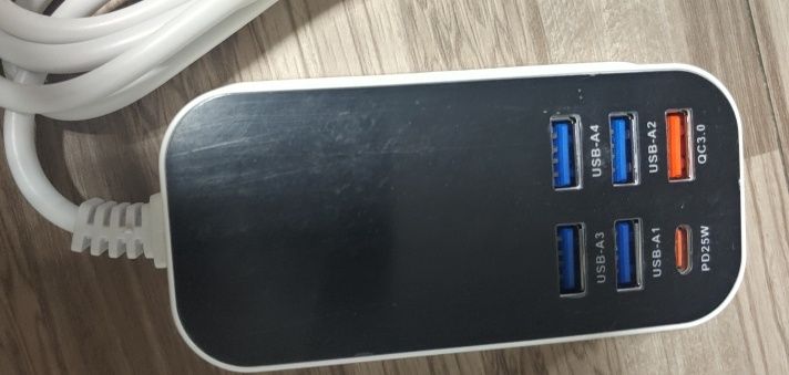 быстрое зарядное устройство USB с 6 портами, 50 Вт, PD QC 3.0, быстрая