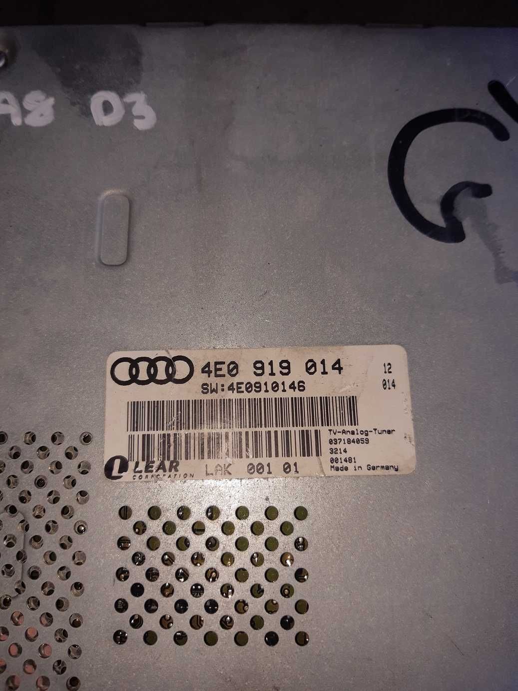 Audi A8 D3 3.0 TDI 08r lift - moduł tuner TV