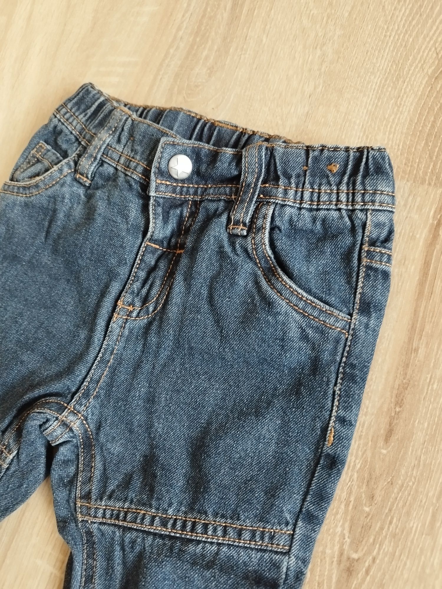 Spodnie jeansowe z podszewką dla chłopca R.80