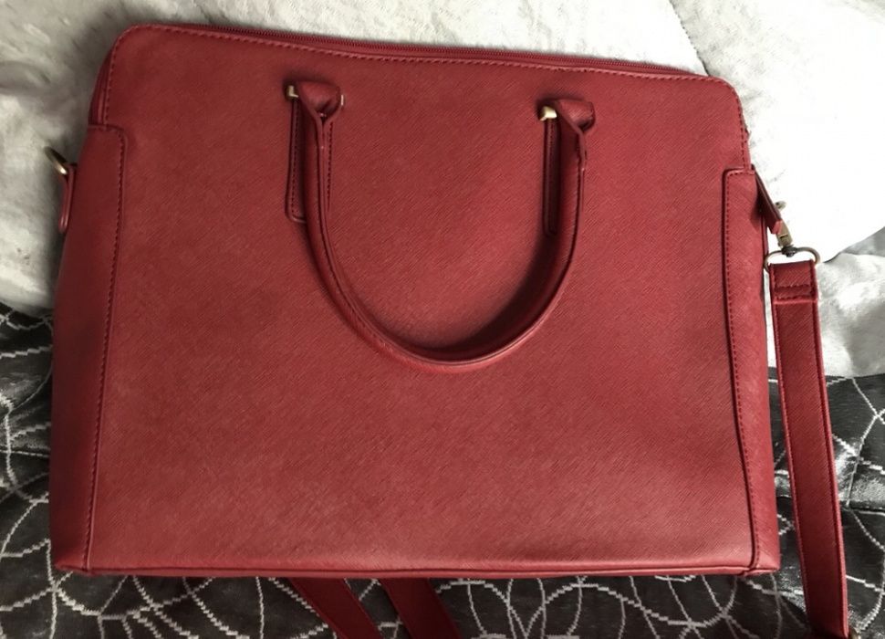 Bolsa mala carteira vermelho escuro nova