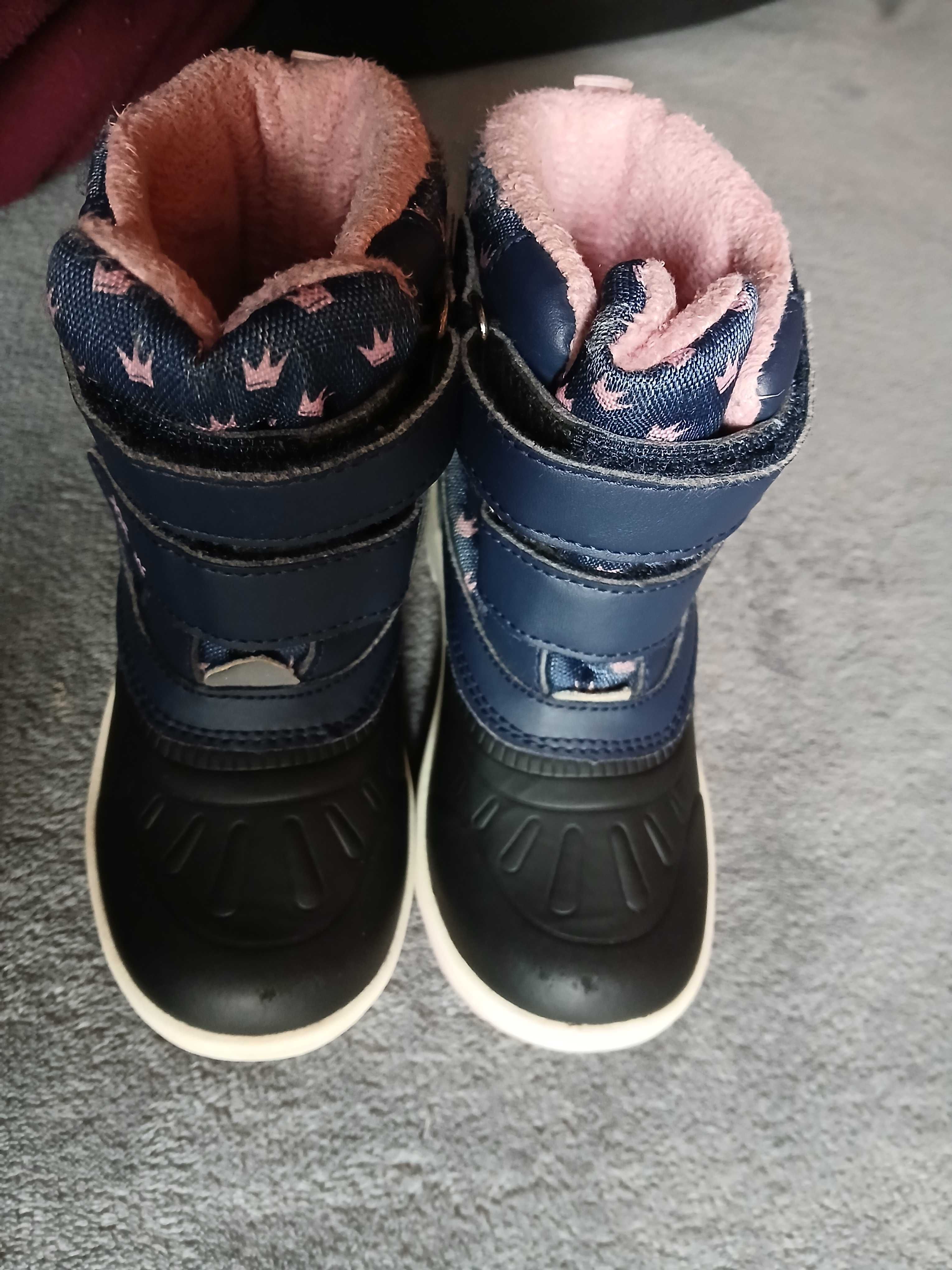 Śniegowce buty zimowe dziewczęce r.25