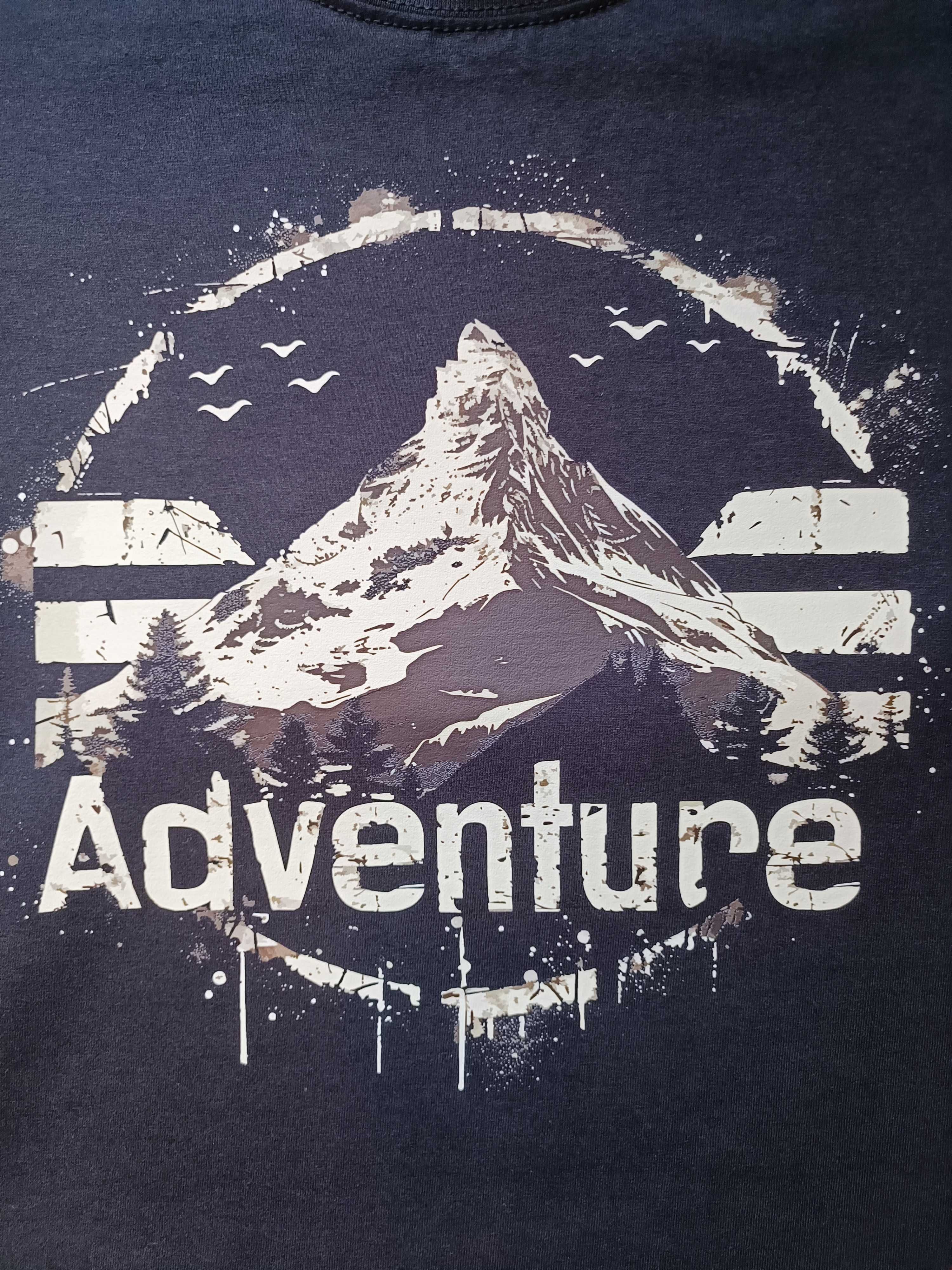 czarny meski tshirt xl 'ADVENTURE''