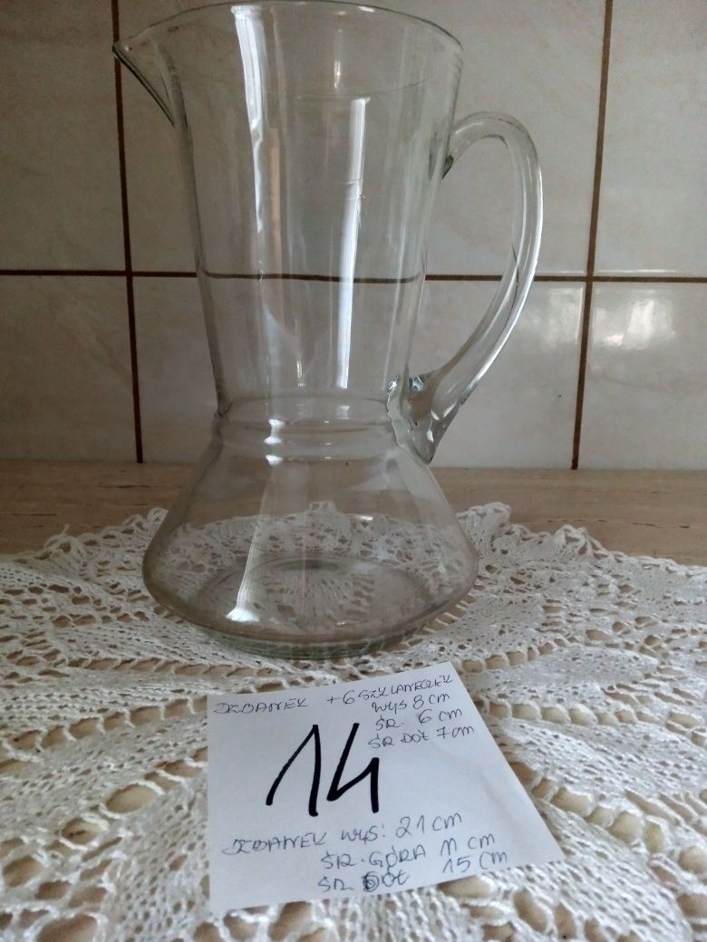 Dzbanek+6 szklaneczek lata 60