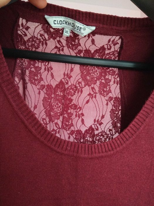 Sweter damski  - motyw koronkowy.  L/XL