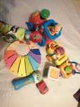 Fisher Price edukacyjny pociąg i różne zabawki st. Idealny