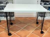 IKEA - TABLE - LINNMON Table Top With KRILLE Leg With Castor