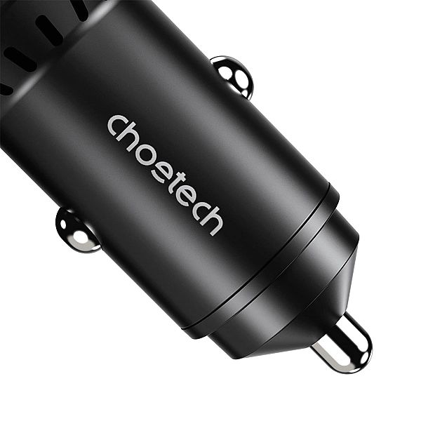Ładowarka samochodowa Choetech TC0014 USB-C USB-A PD 60W z podświetlen