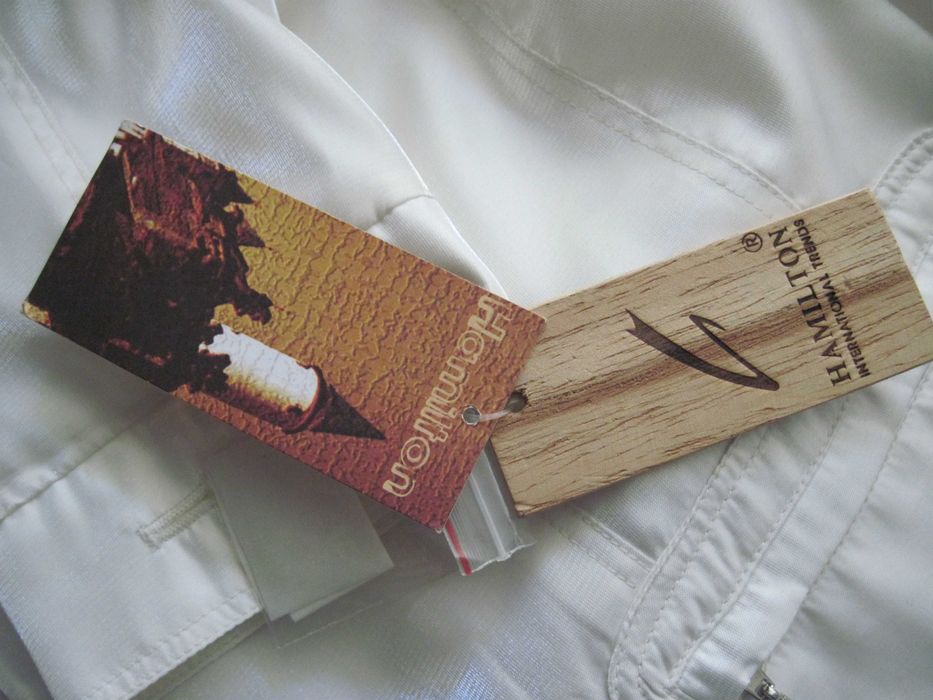 Ветровка Новая Белая Hamilton Бумажная этикетка Молния Подкладка р.52