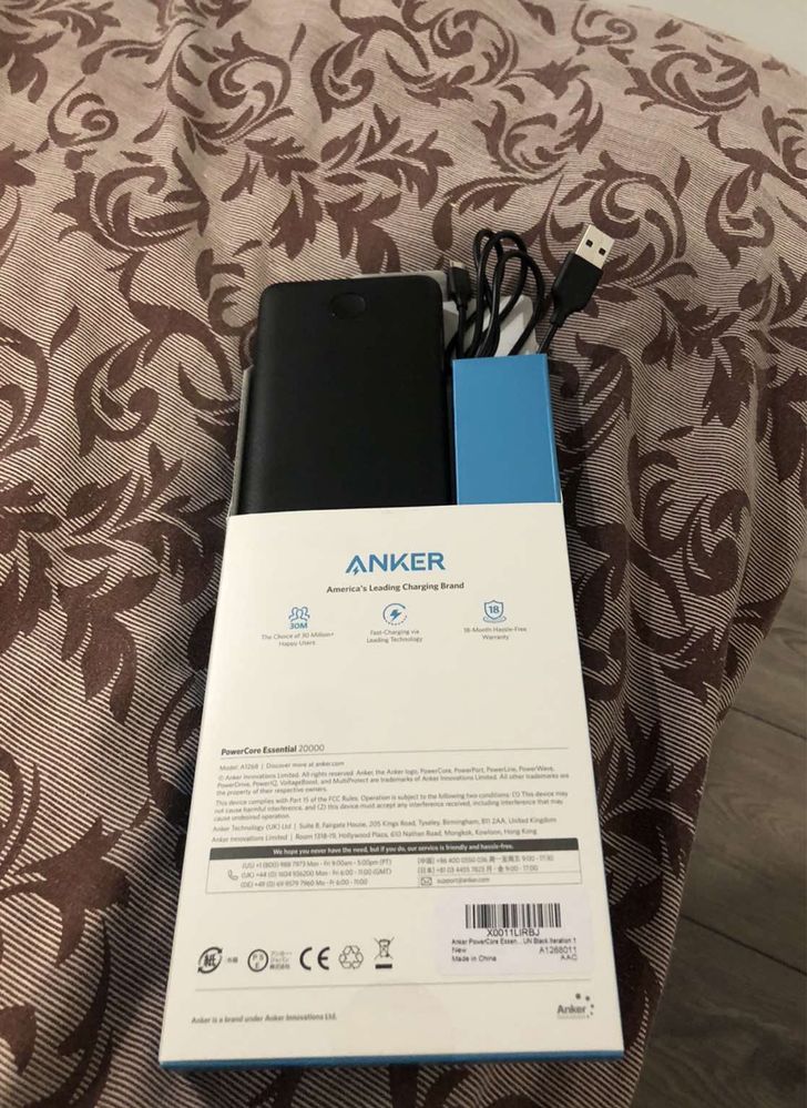 Anker 325 Powerbank, 20000mAh USB-C, Повербанк