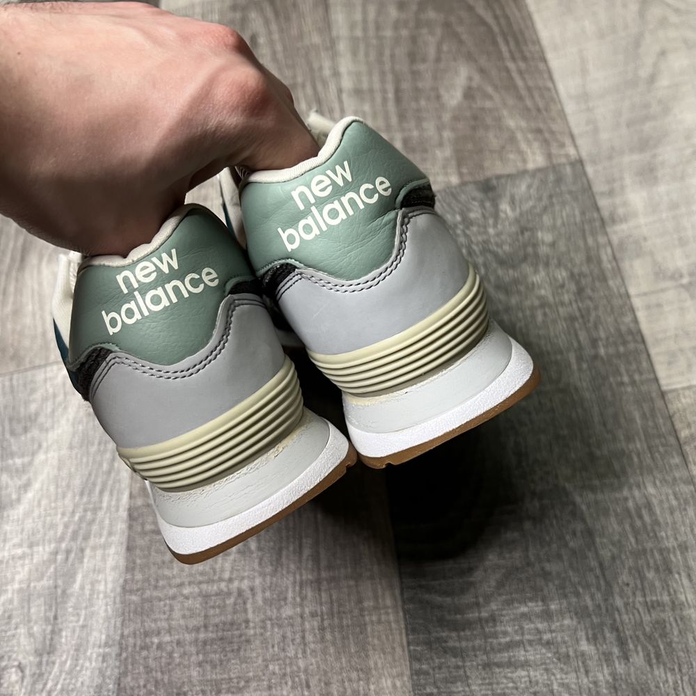 Кросівки чоловічі New Balance 574 Grey Cream Mint Green