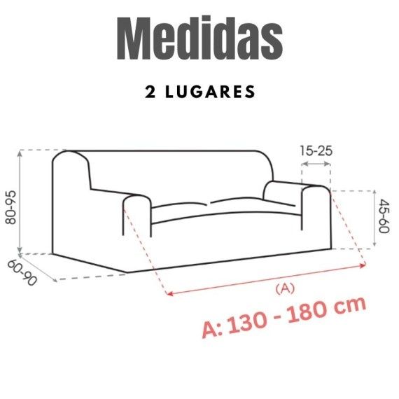 Capa de sofá elástica cinza (x2)
