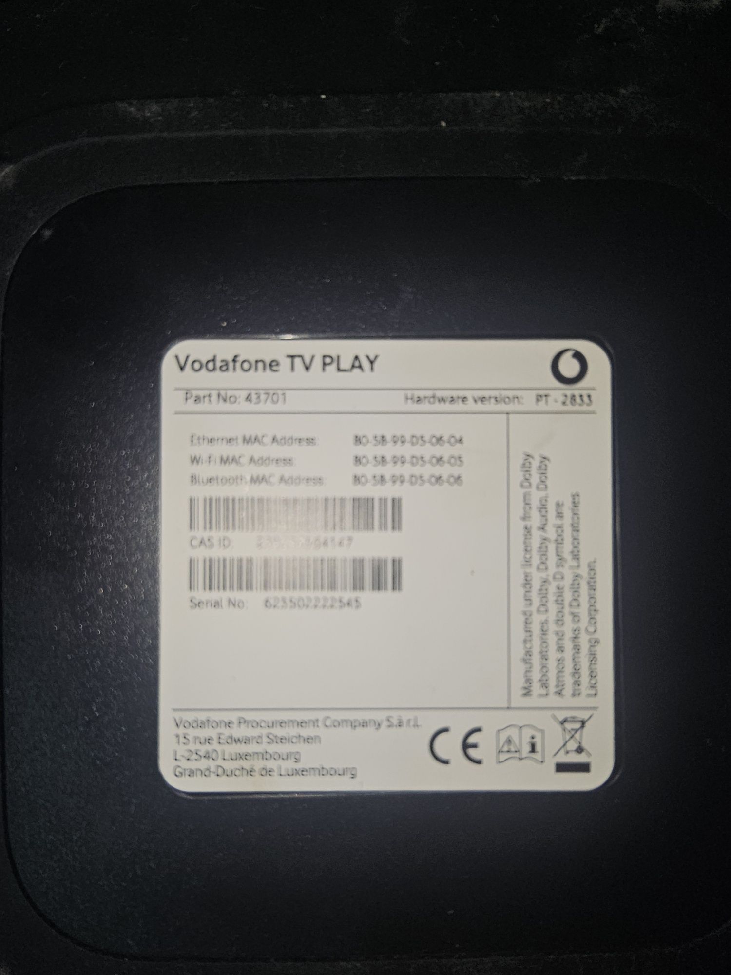 Vodafone tv play coluna