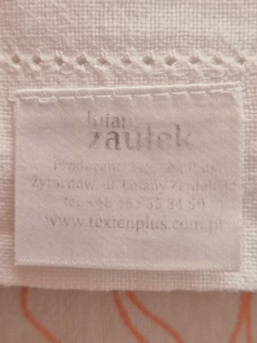 Obrus lniany biały firmy "Lniany zakątek" 160x340cm