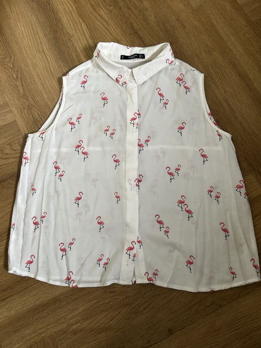 Bluzka Mango we flamingi