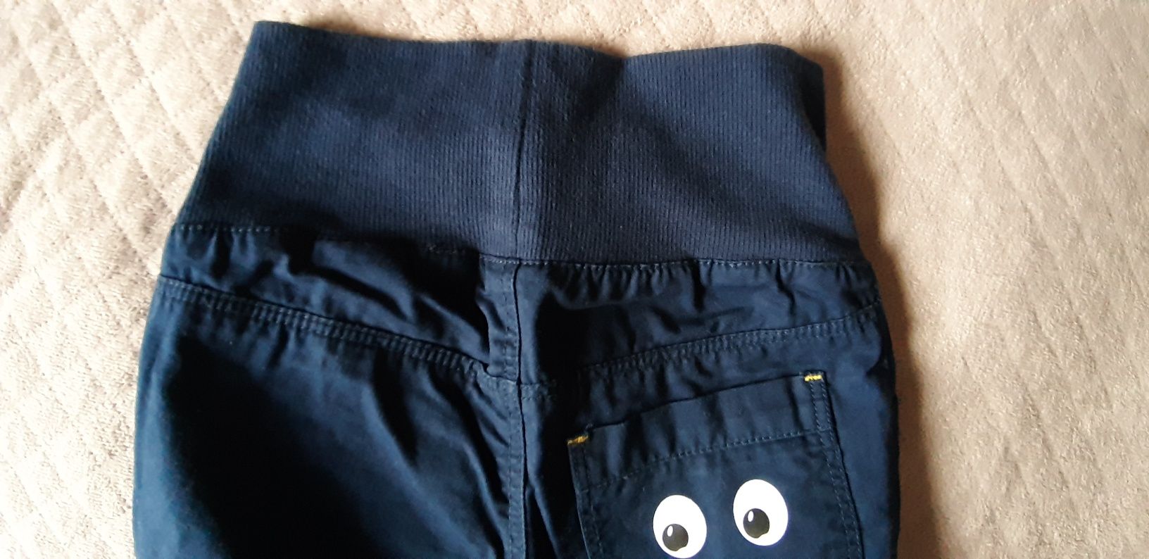 Granatowe spodnie H&M dla chłopca r 86