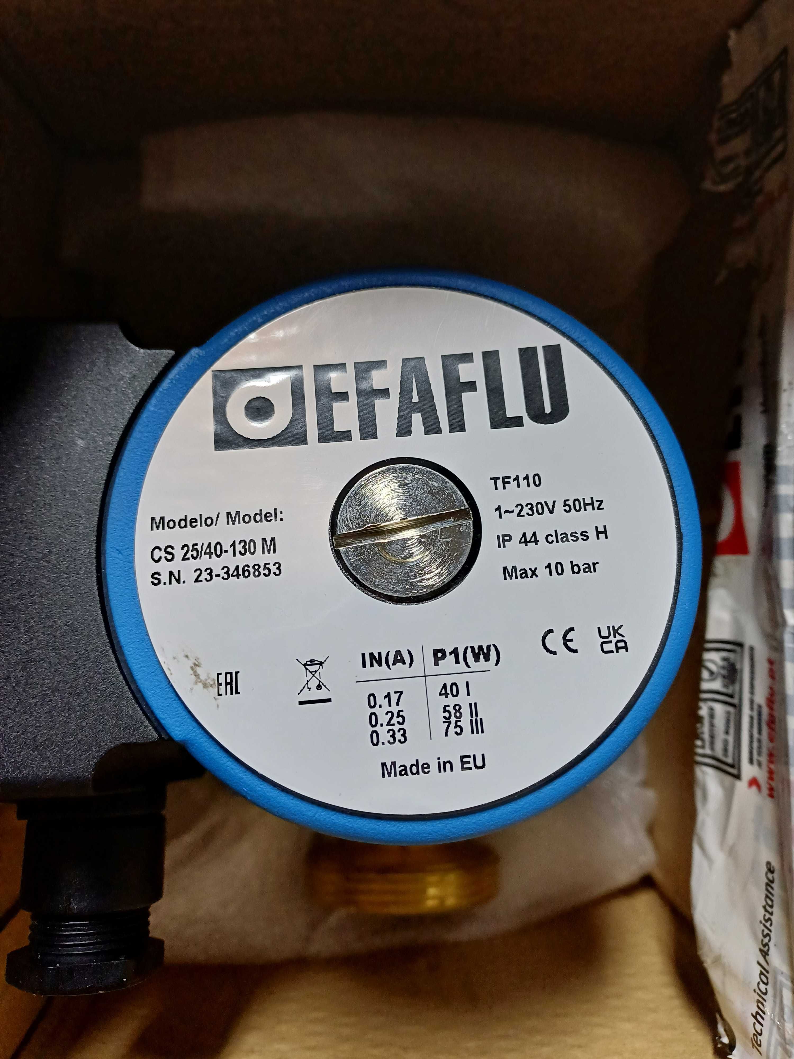 Bomba circuladora para água quente sanitária Efaflu