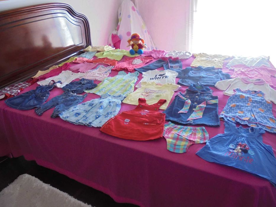 lote de roupa de menina bebé a boneca