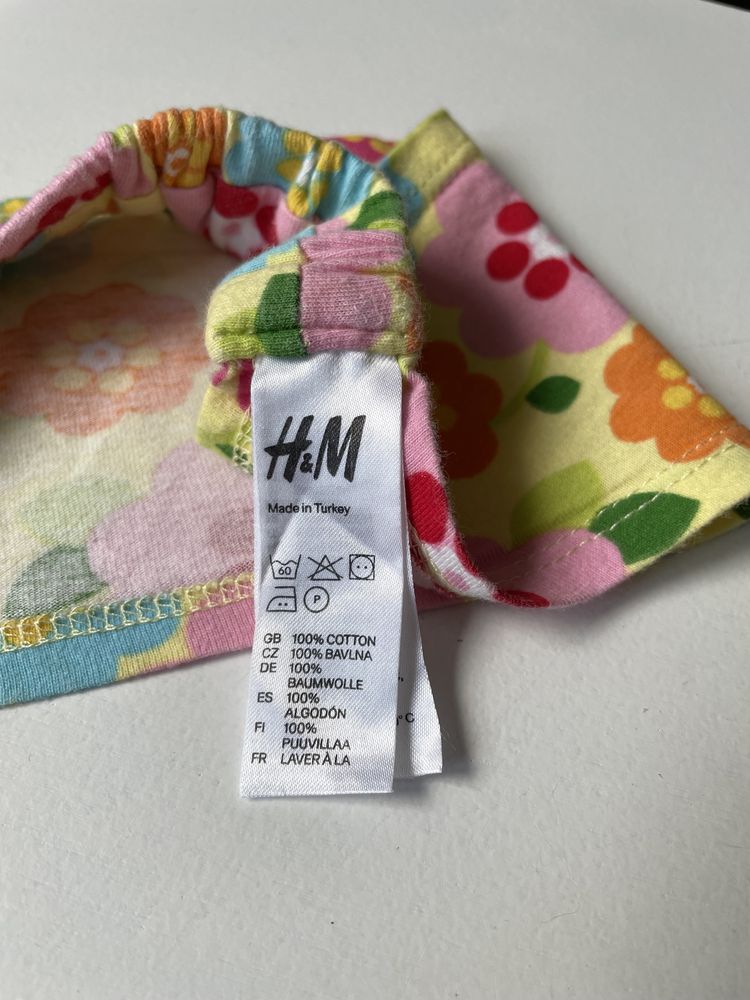 H&M opaska chustka na głowę w kwiatki na lato szeroka