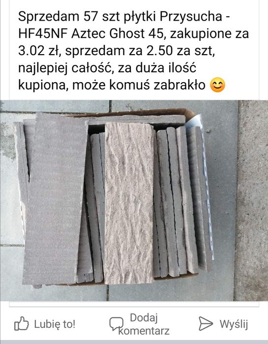 Płytka klinkierowa 57 szt
