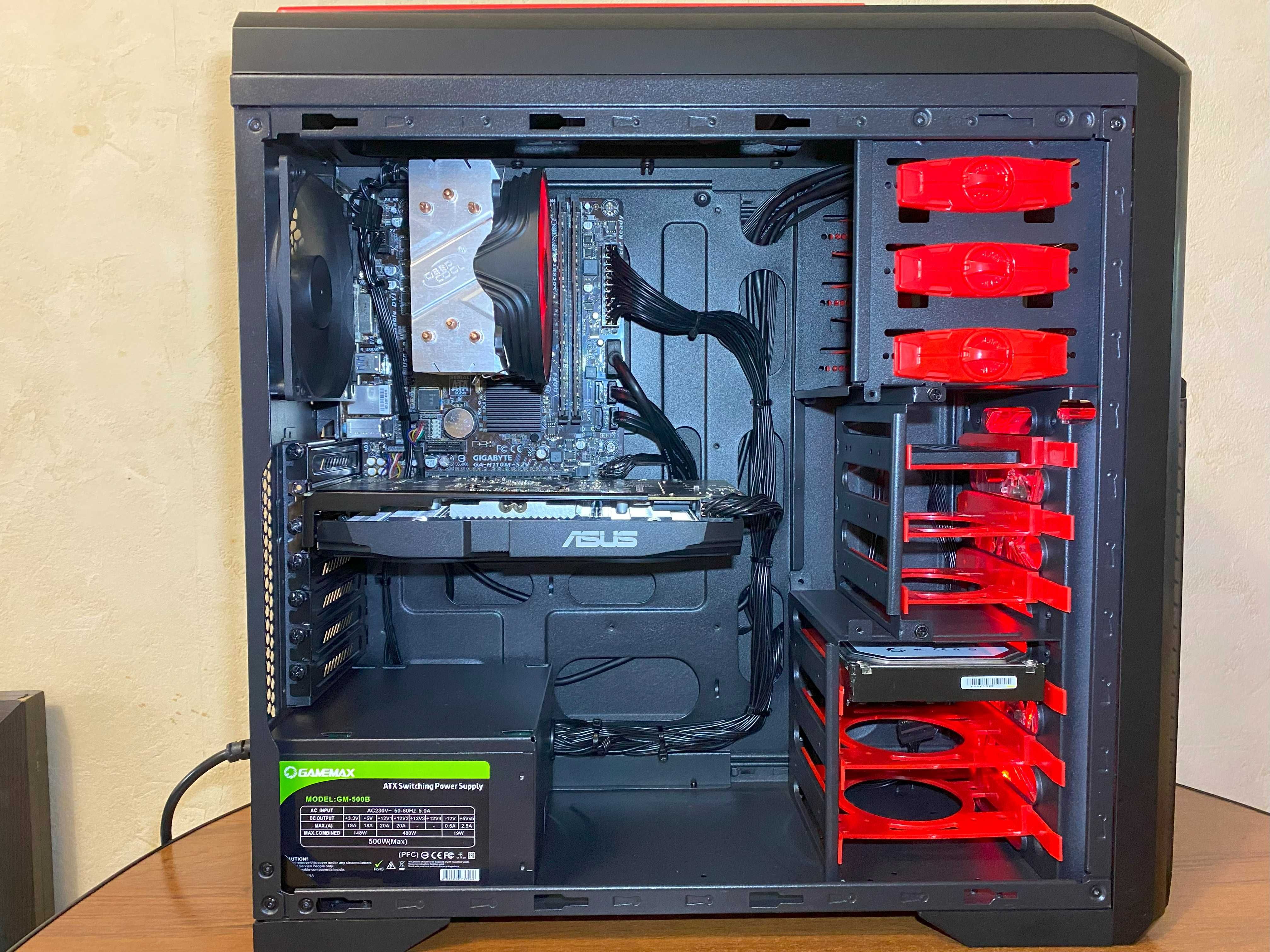 Игровой ПК Intel 4 ядра по 3.5Ггц, RX580 4Gb, ddr4 16Gb, SSD120,HDD1Tb