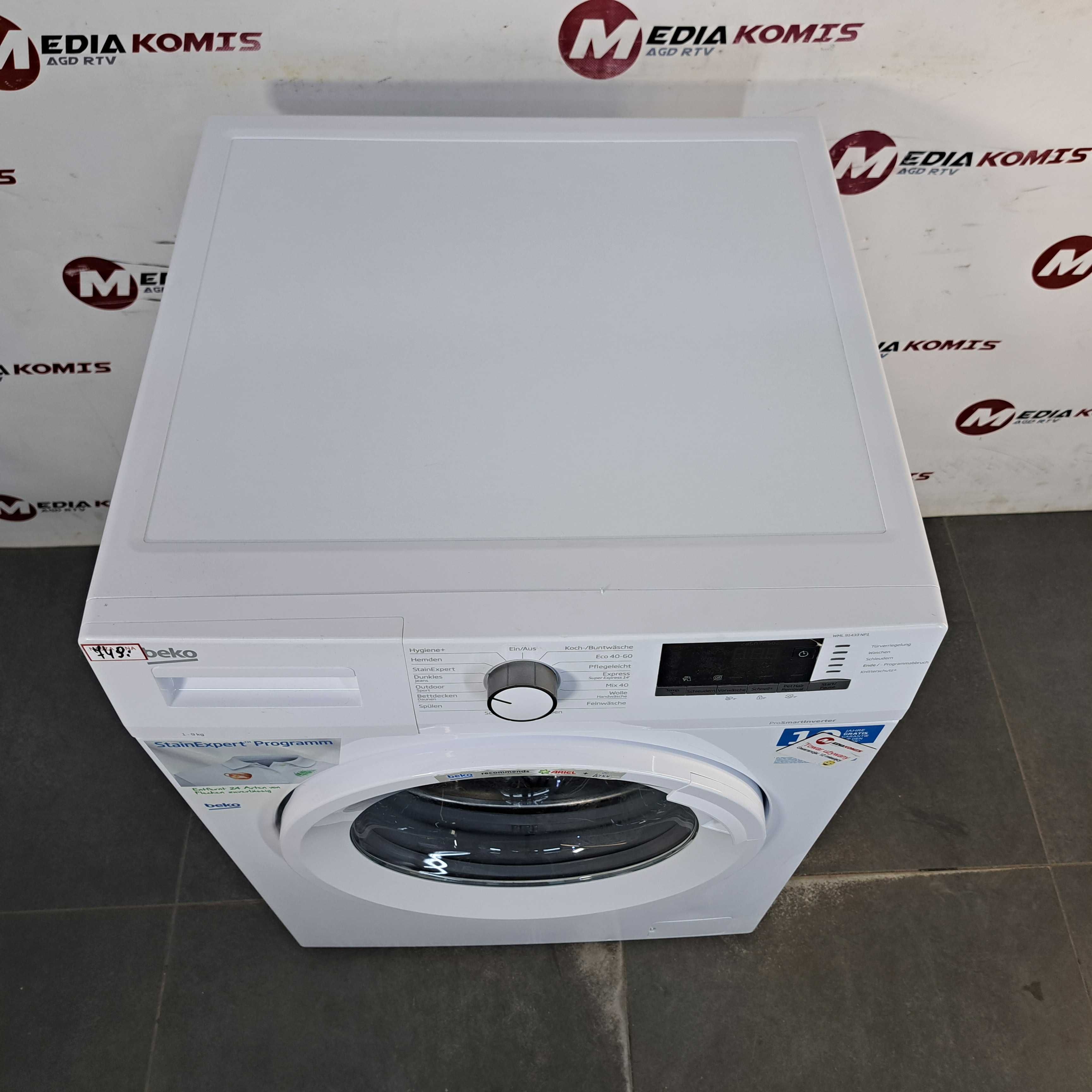 Pralka Beko WML91433NP1 [12m-cy gwar] B / 9 kg / 1400 obr / 64 cm gł