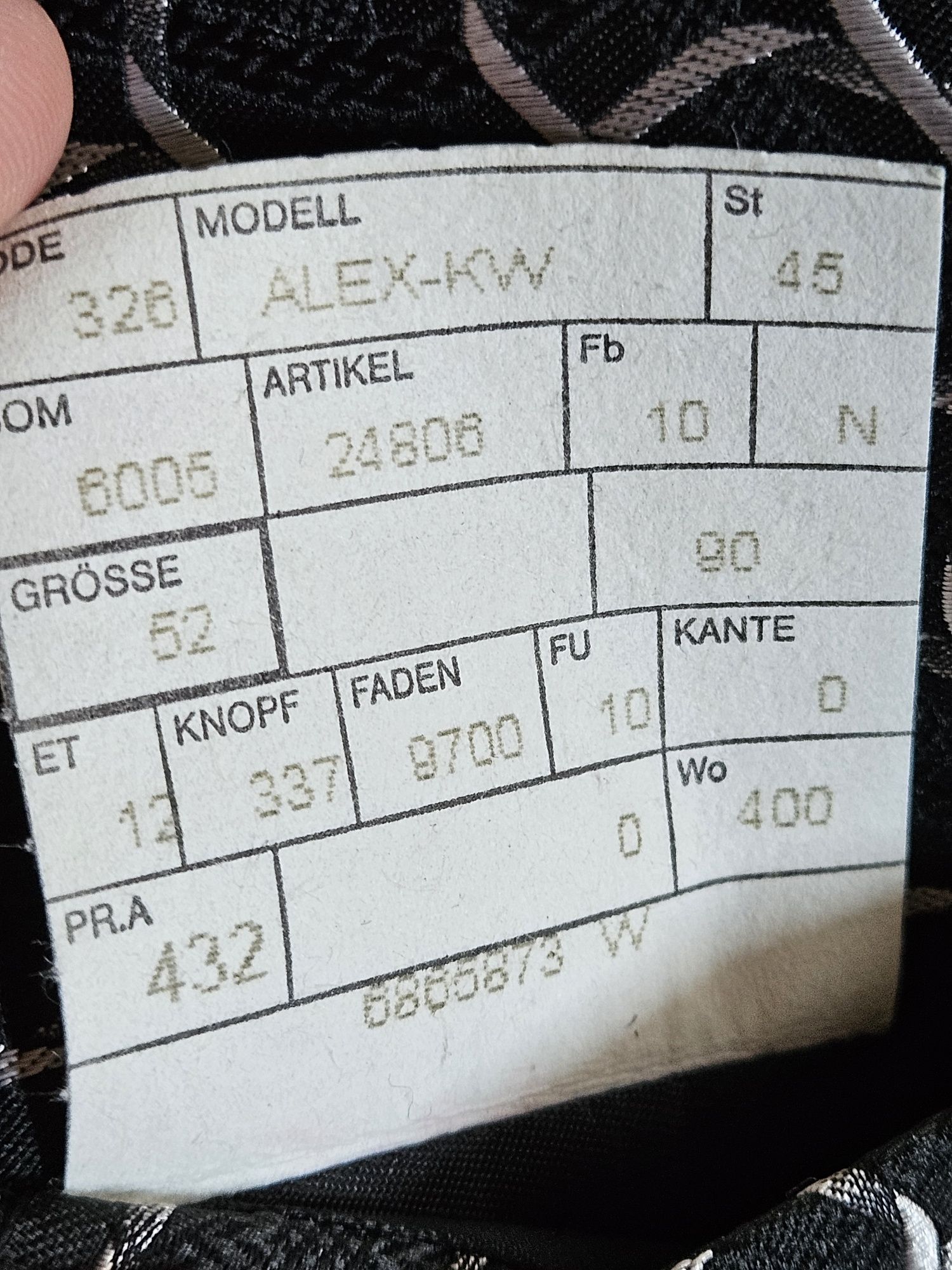 Kamizelka męska garniturowa rozmiar 52