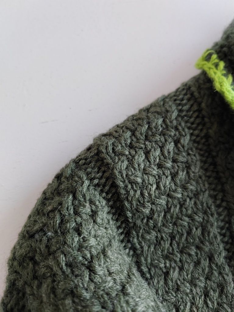 Wełniany sweter vintage unikatowy sweter z wełny wełniany sweter