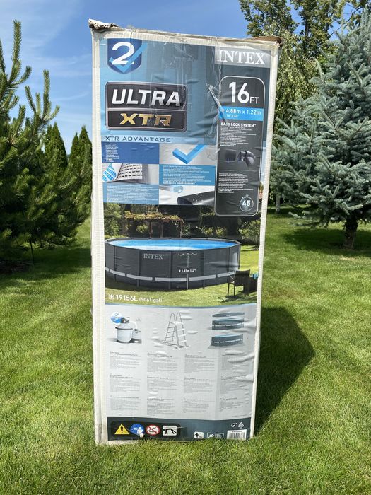 Basen stelażowy pompa piaskowa DUŻY 122 cm x  488 cm