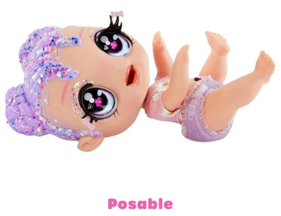 Лялька На на на Лялька Гліттер Бейбіз пупс з  блискітками змінює колір