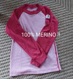 Janus 100% merino bluzka bluzki termiczne termoaktywne 8 lat 128