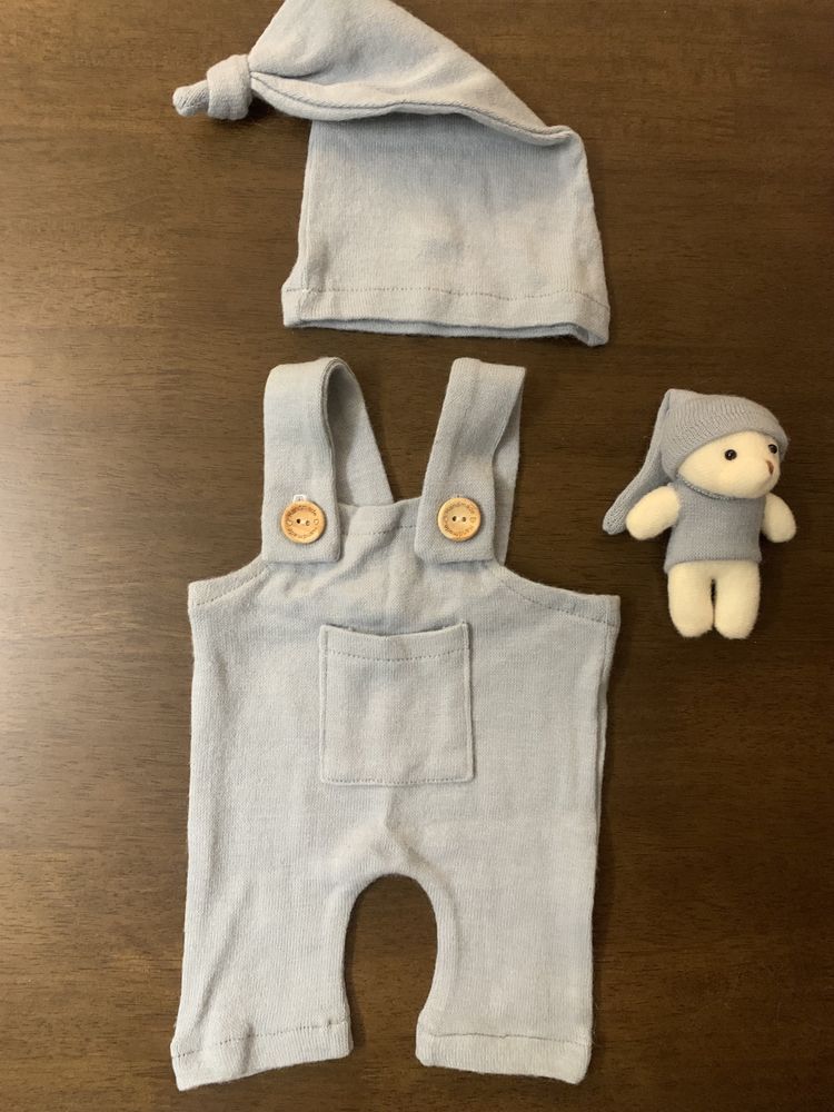 Ubranka dla chlopca do sesji newborn props