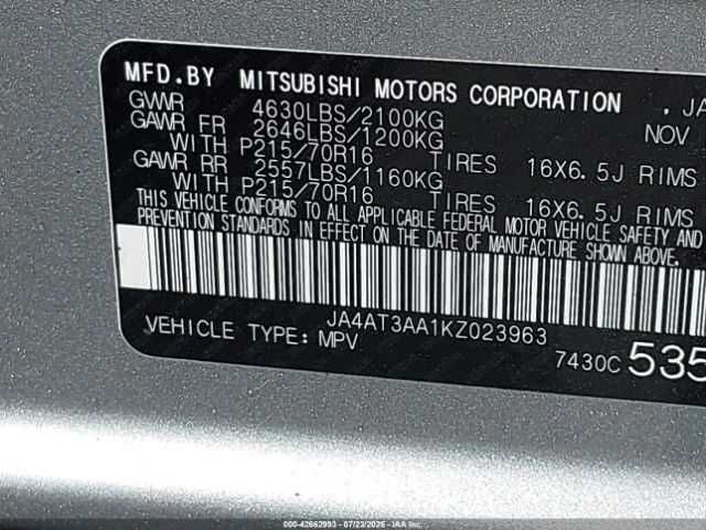 Mitsubishi Eclipse Cross ES 2019