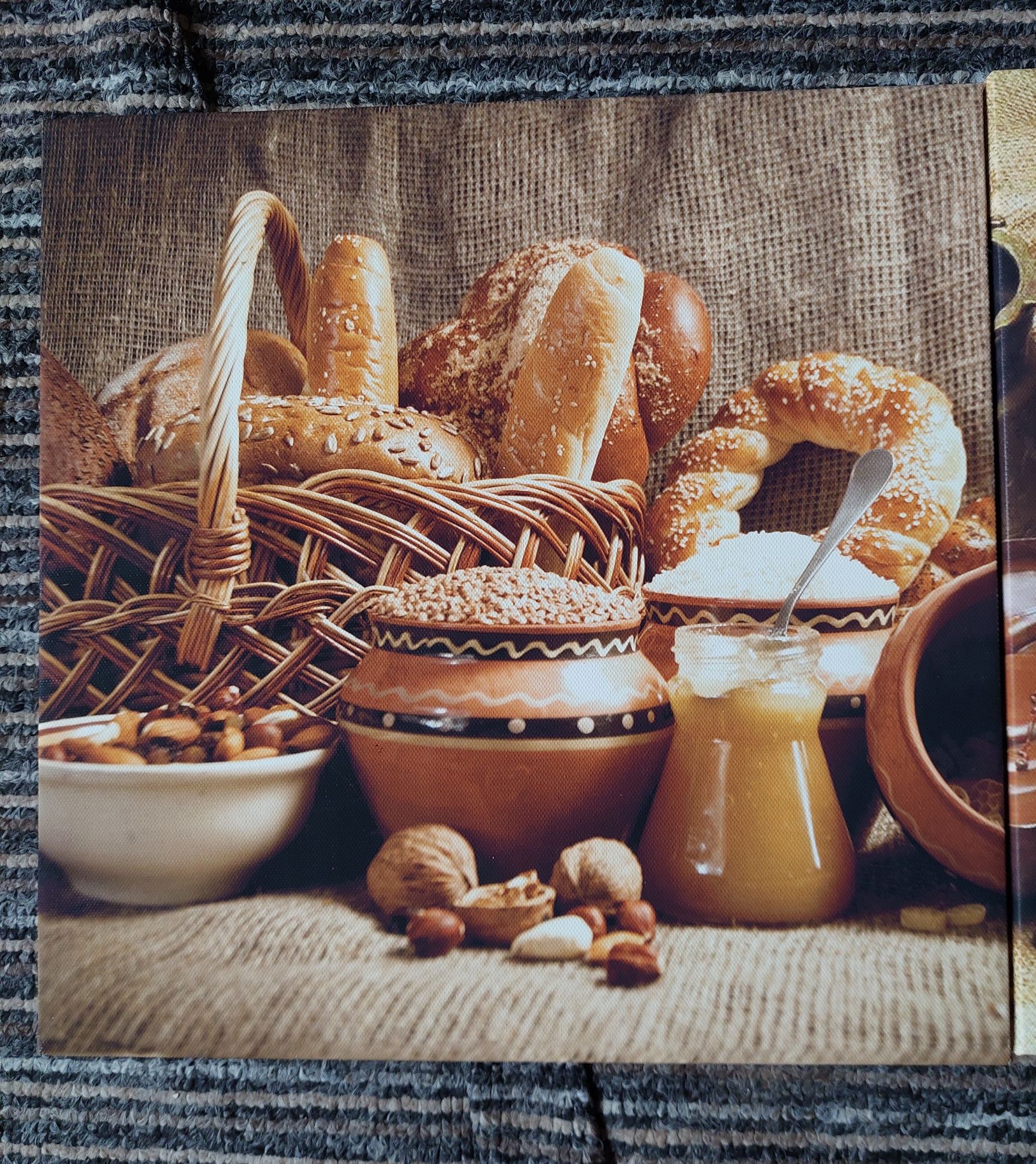 Tryptyk obrazki obraz na płótnie do kuchni kuchenna dekoracja 30x30 Ka