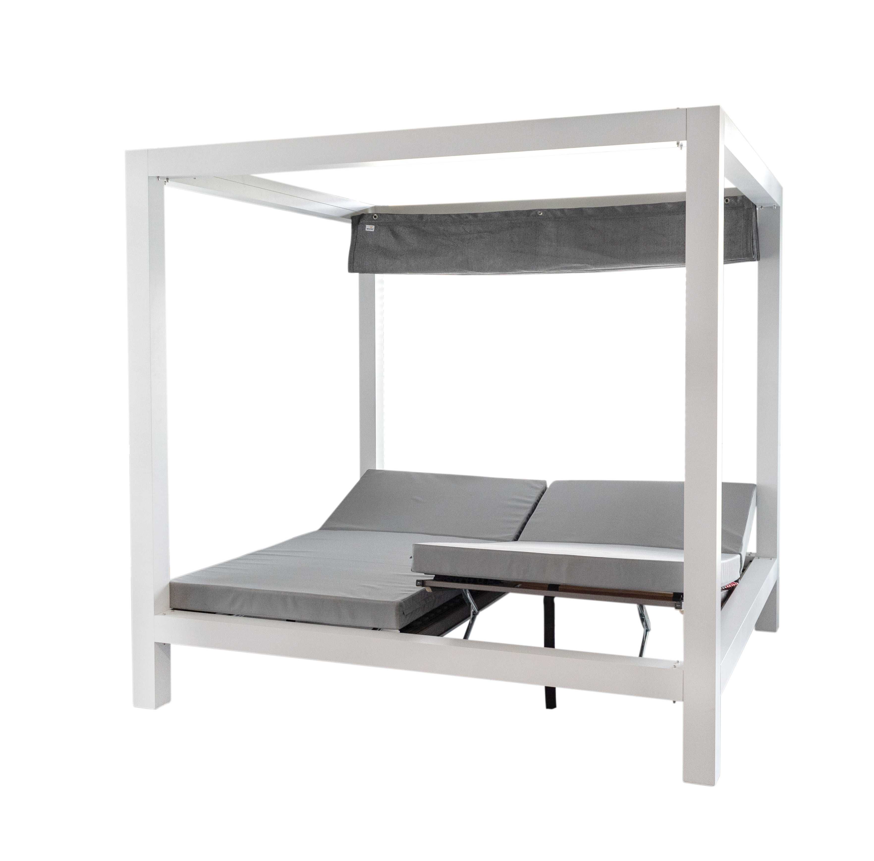 Leżak / łóżko ogrodowe z konstrukcją aluminiową