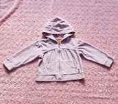 Welurowa bluza z kapturem dziewczęca r.92-98