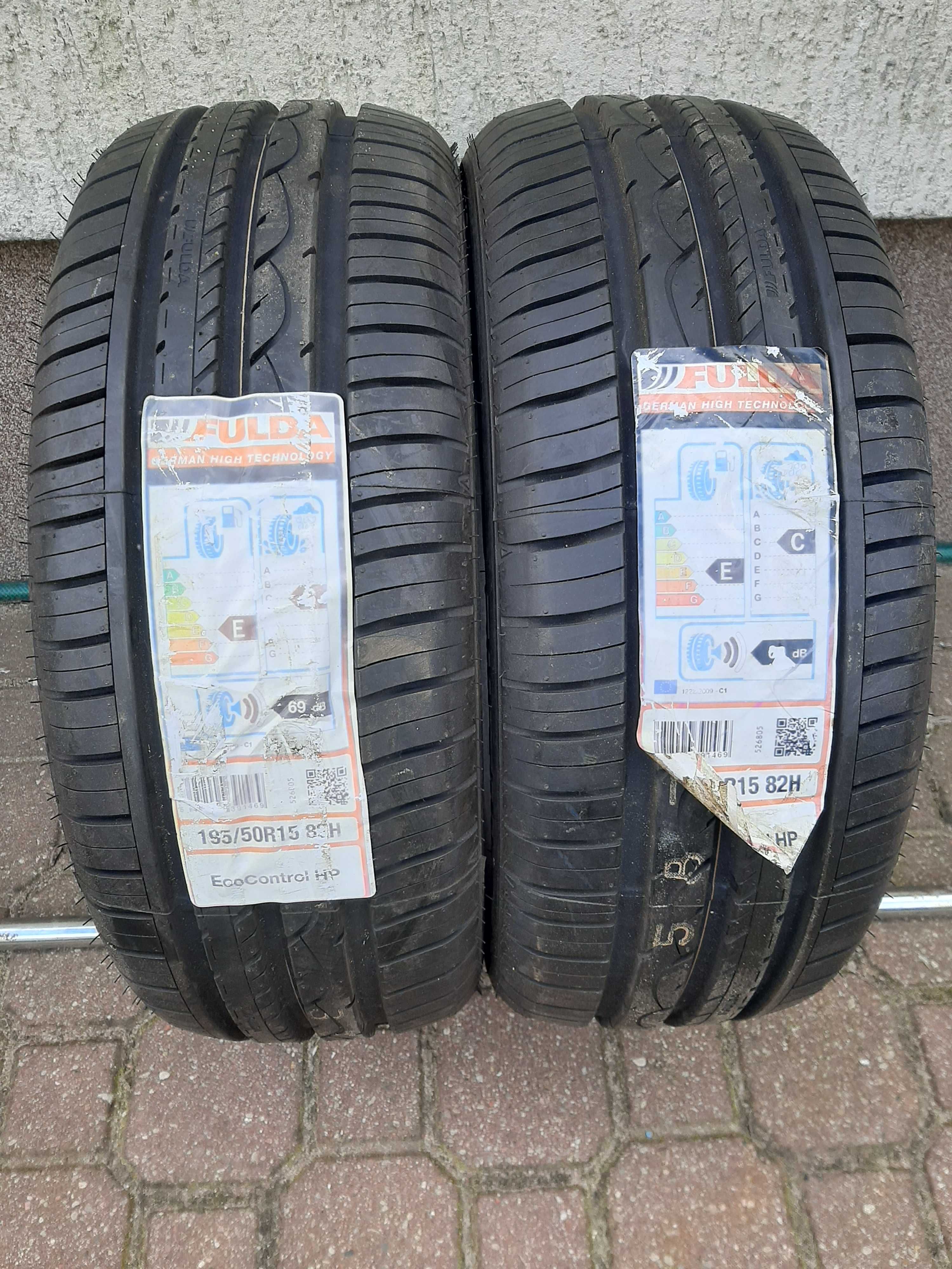 2x Opony letnie 195/50R15 Fulda EcoControl HP / Nowe