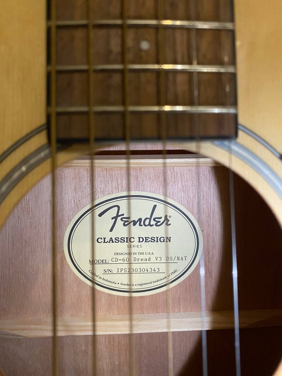 Гітара / Гитара Fender CD 60 V3