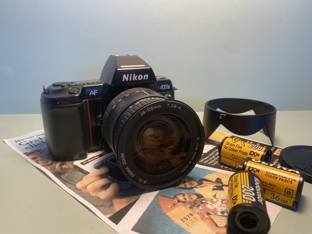 Nikon N8008s - 28-105mm f2.8-4 - aparat analogowy z kolekcji !