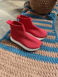 Літні кроси кросівки кеди Zara червоні сітчасті  26 16 см