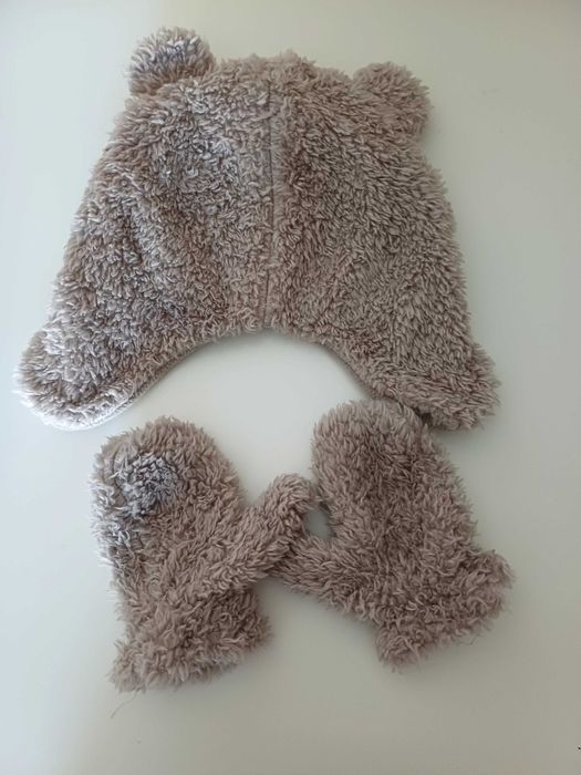 Komplet zimowy czapka plus rękawiczki