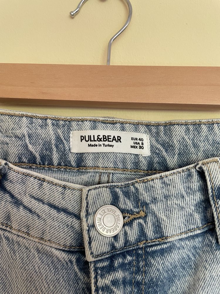 Pull&Bear spodnie jeansowe prosta nogawka 40 M jasne