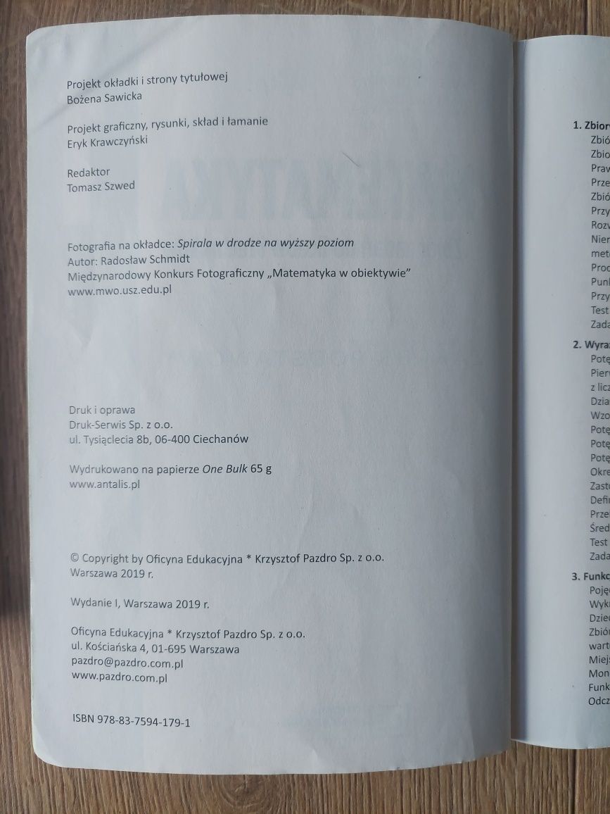 MATEMATYKA 1 zbiór zadań  oficyna pazdro
