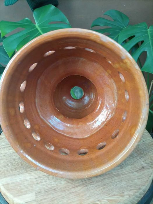 Ceramiczny klosz lampy vintage z otworami – lata 60./70 XXw