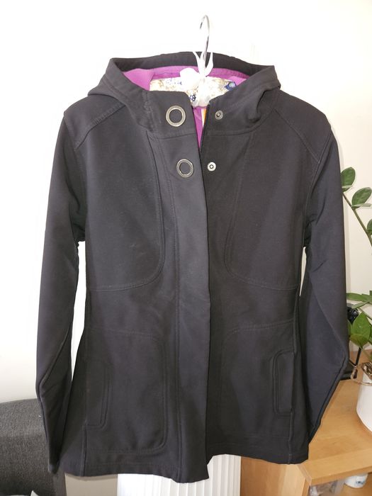 Kurtka Lucy czarna i fioletowa, sportowa zimowa narty