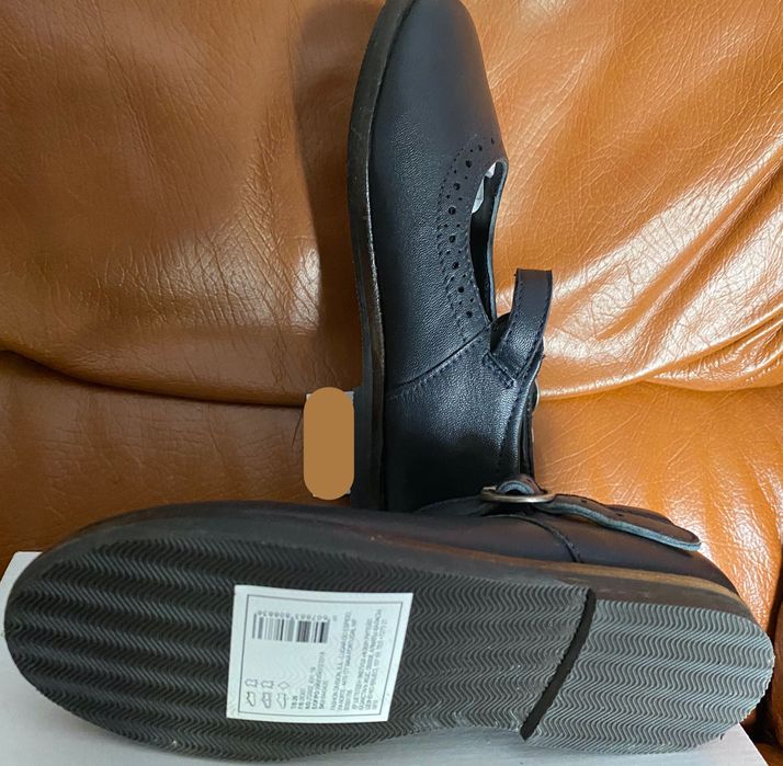 Sapatos em pele genuína azul escuro (nº28 ao nº34)
