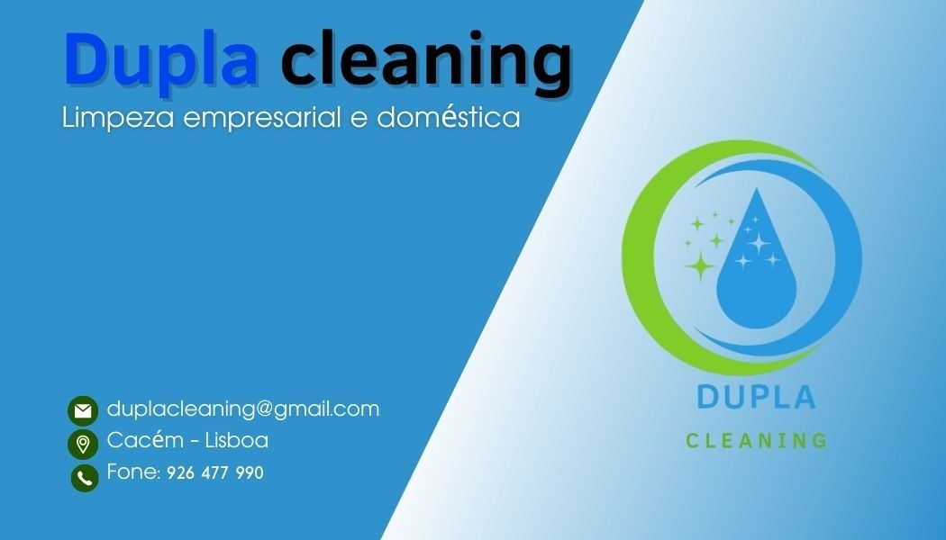 Dupla Cleaning Serviços de limpeza geral e de espaços comerciais.