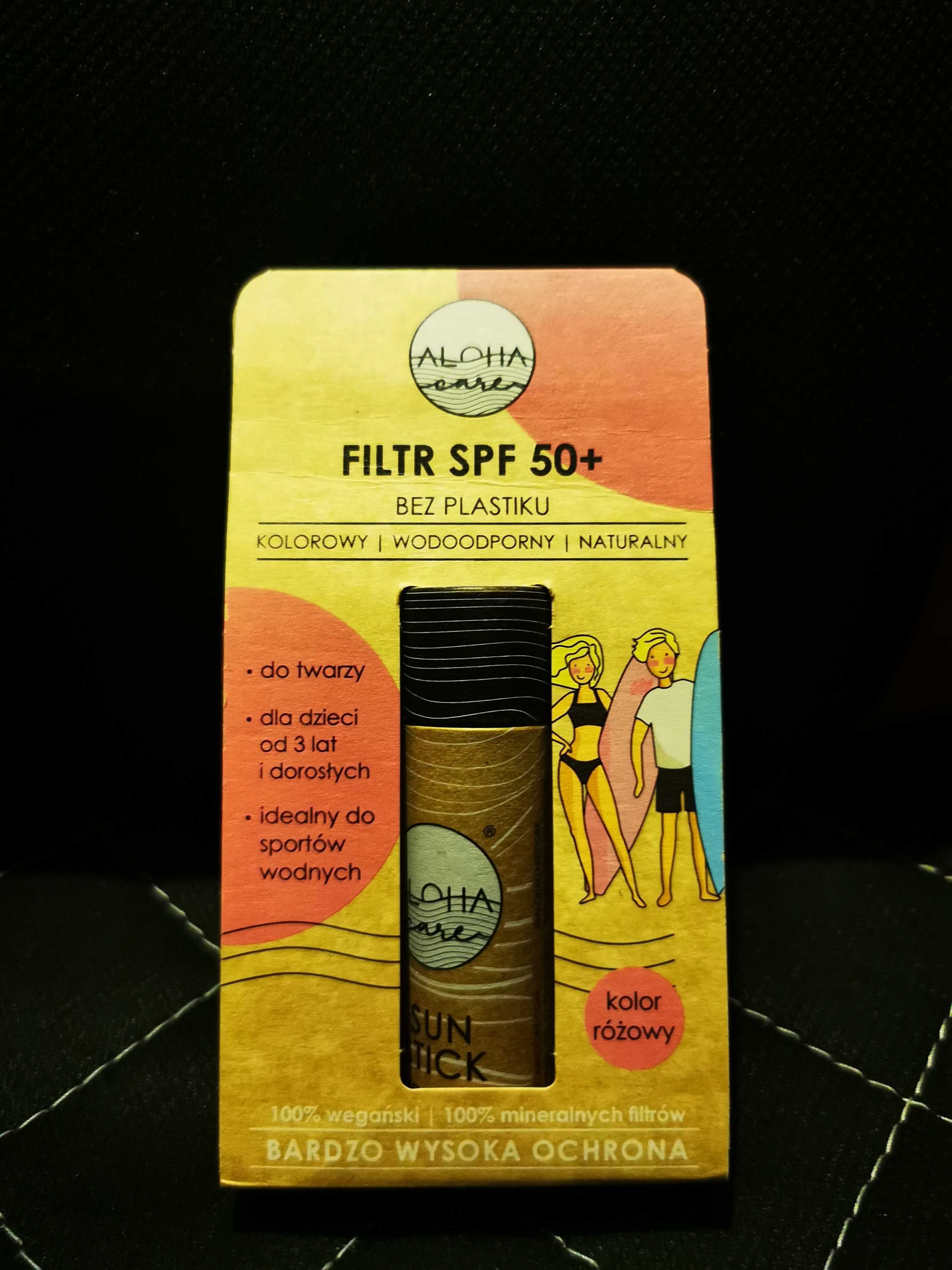 Krem z filtrem Aloha Care Aloha Sun Stick SPF 50+ 20 g - pink