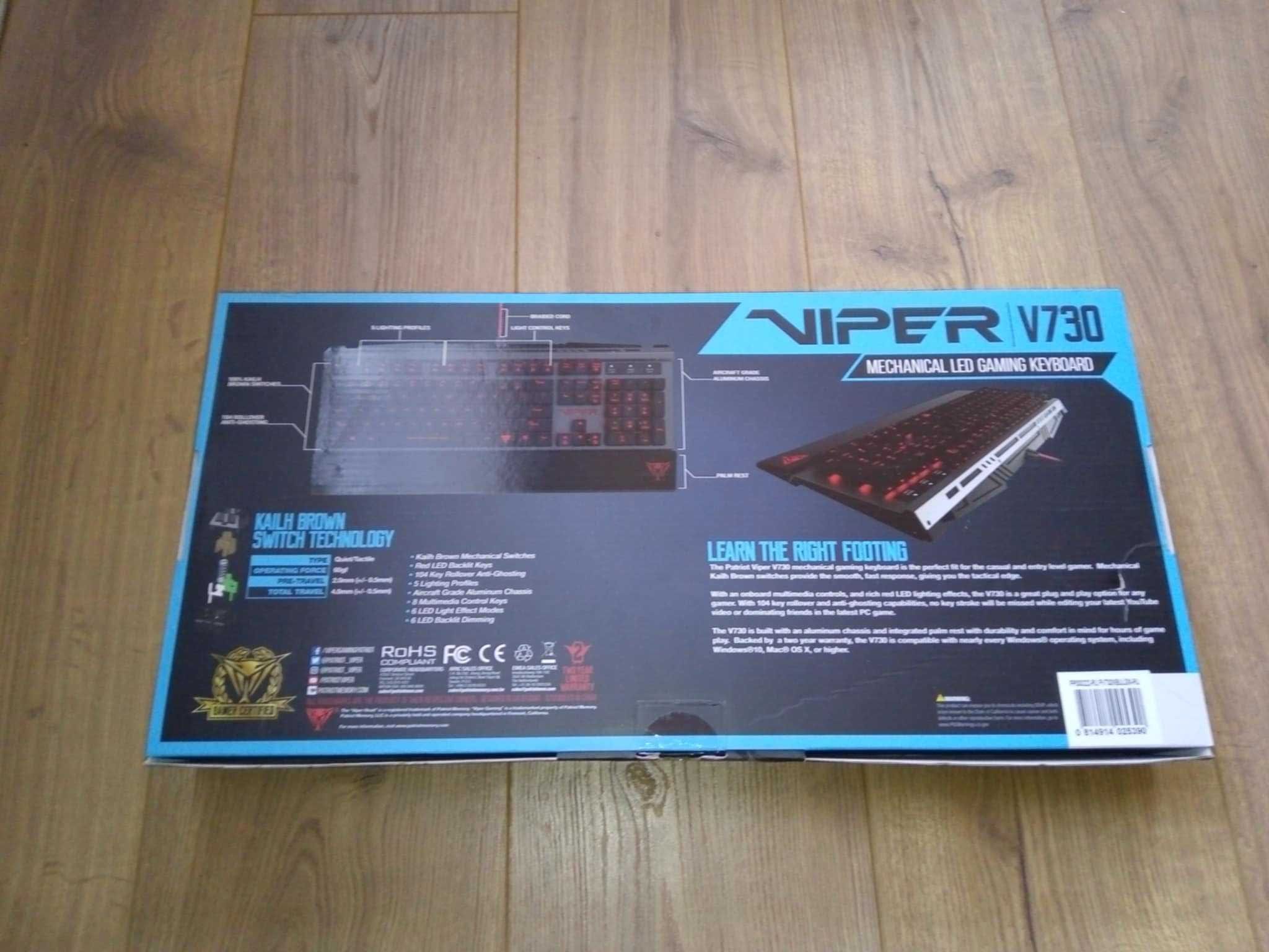 Klawiatura mechaniczna komputerowa PATRIOT Viper V730 USB gamingowa